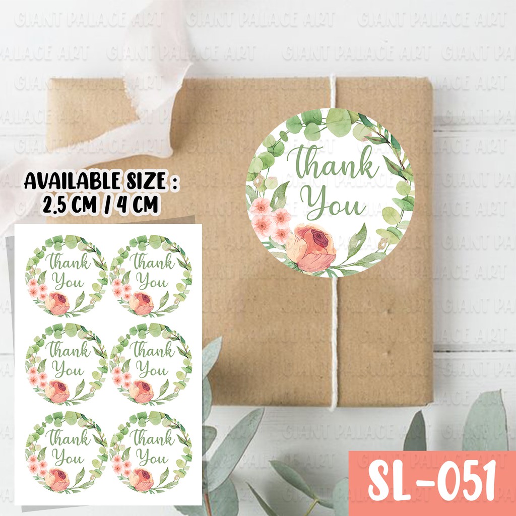 

135 PCS LABEL PRODUK / THANKYOU STICKER / STICKER THANK YOU MURAH SL 051