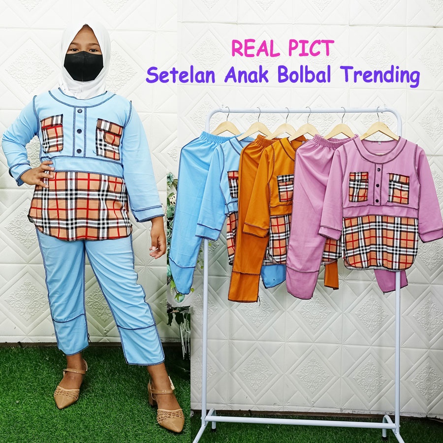 SETELAN ANAK BOBLBAL TRENDING VIRAL BAJU DAN CELANA 3-12Tahun GL FASHION