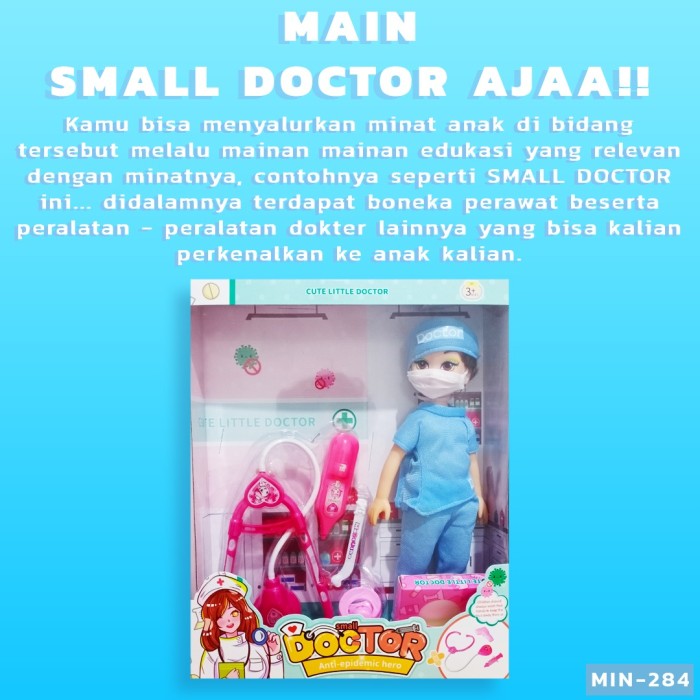 SMALL DOK dokter dokteran boneka barbie stetoskop