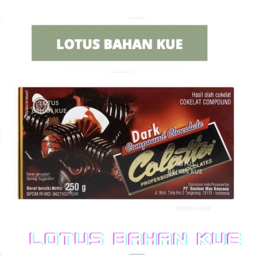 

COKLAT COMPOUND COLATTA DARK 250 GRAM