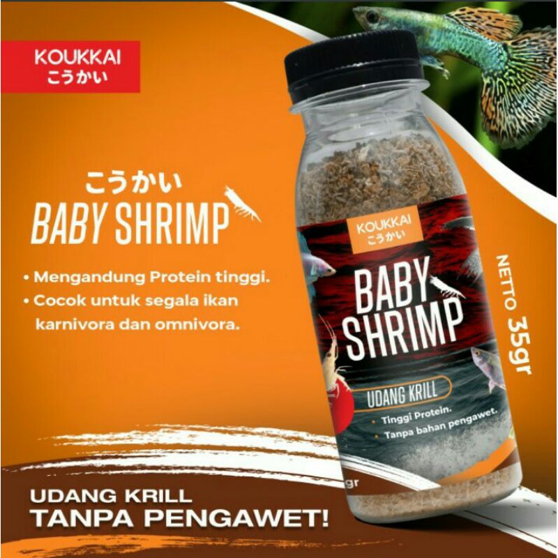 Baby Shrimp Koukai Pakan Ikan Cupang Guppy