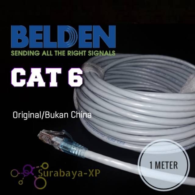 Kabel LAN UTP 1 Meter Belden CAT6 1 M 1M 1Meter CAT 6 Original RJ45 CAT6 Telebit