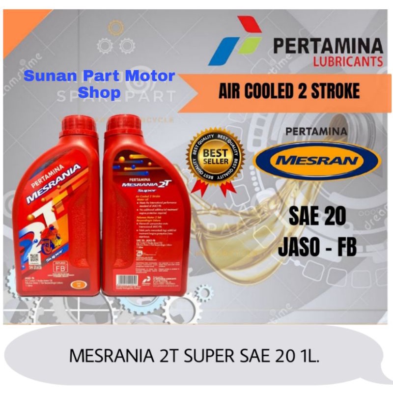 Oli Mesrania 2T Super SAE 20 1L ORIGINAL PERTAMINA