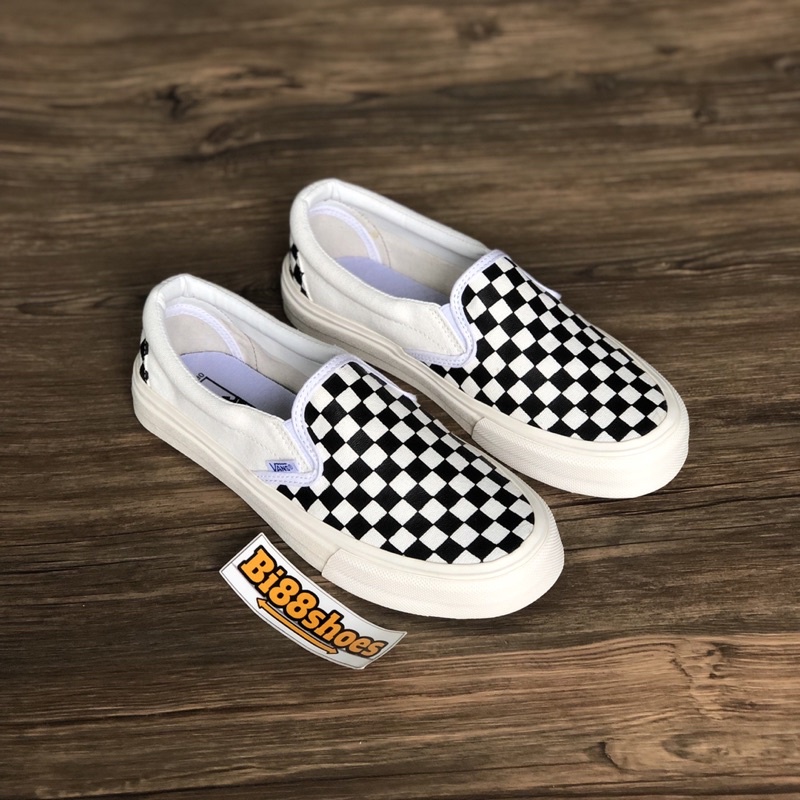 ( PROMO 100% BAYAR COD ) VANS SLIP ON &amp; Mules Catur BNIB Unisex Chekerboard Og