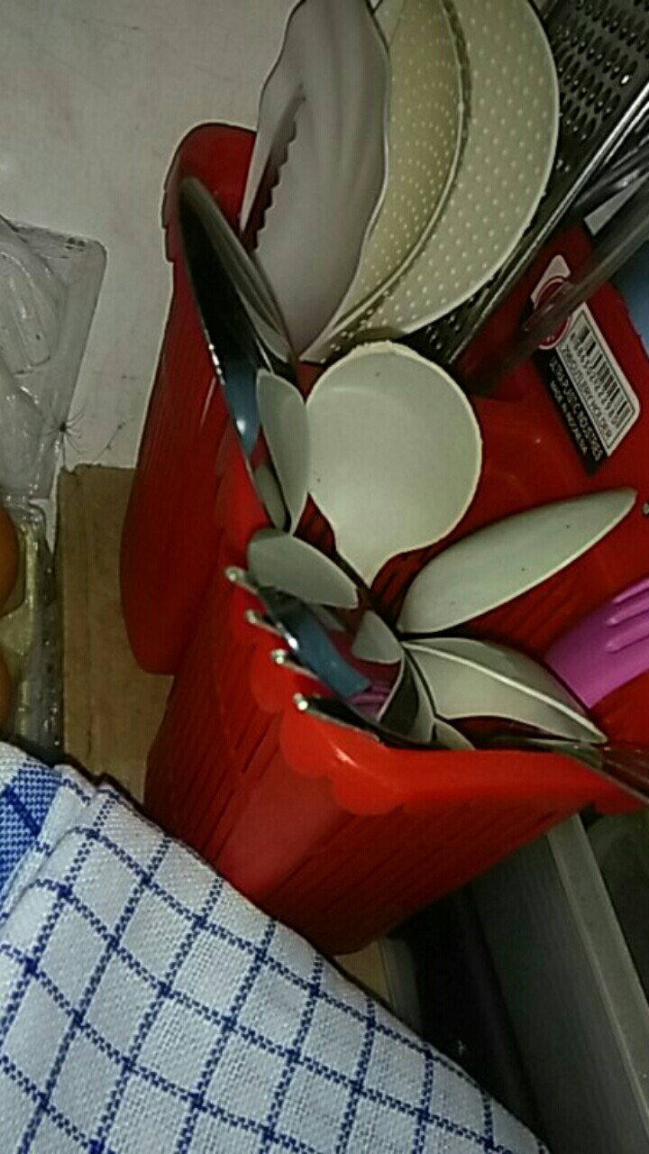 Ultra 298 Tempat Sendok Gantung Tembok Plastik Sekat Doff Tebal