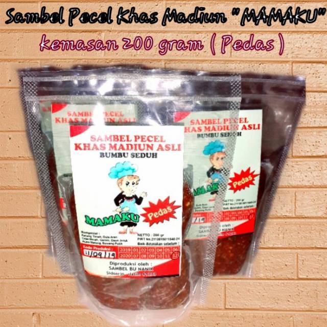 

Sambel Pecel Khas Madiun Asli "Mamaku" kemasan 200gr (Pedas)