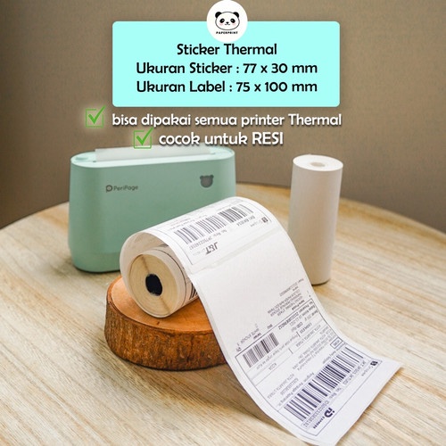 

Sticker Paperprint Printer Thermal Print Resi Barcode A9 75x50mm 75x100mm