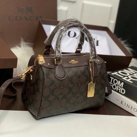 

(TERLARIS) TAS WANITA COA BANNET SIGNATURE (Free Paperbag) - Coffee