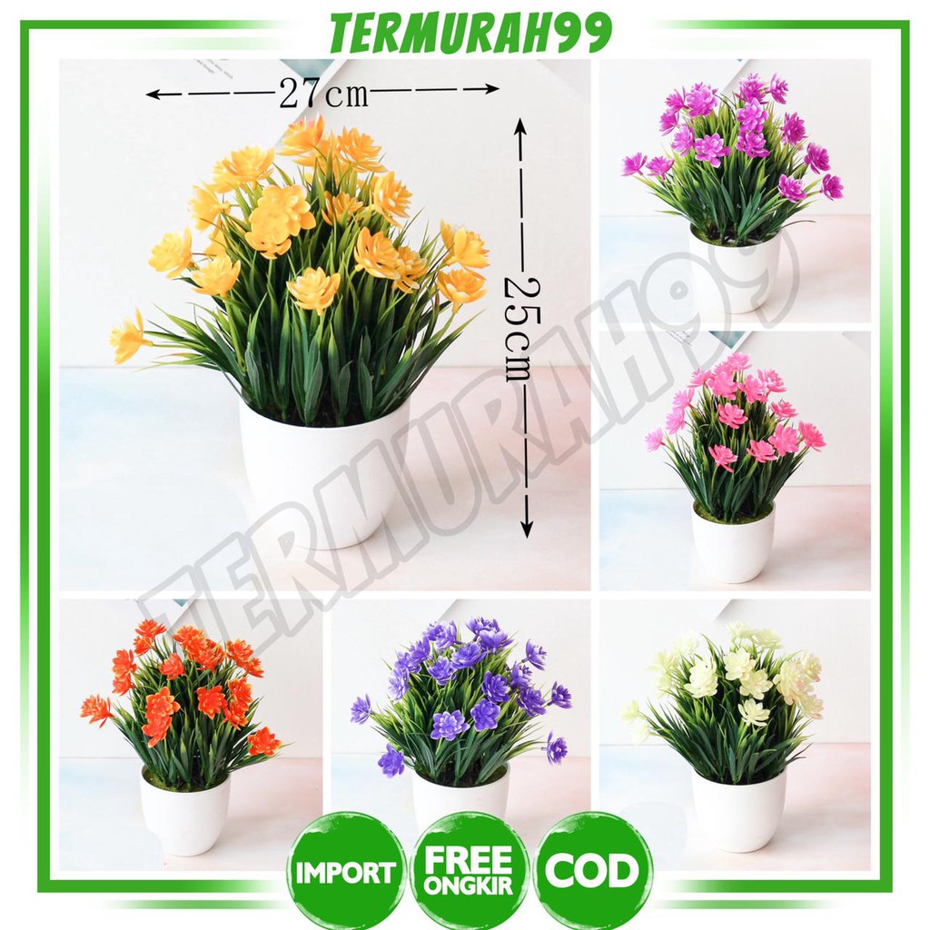 COD / Termurah99 Bunga plastik / pajangan bunga Artificial / motif Daisy P2041