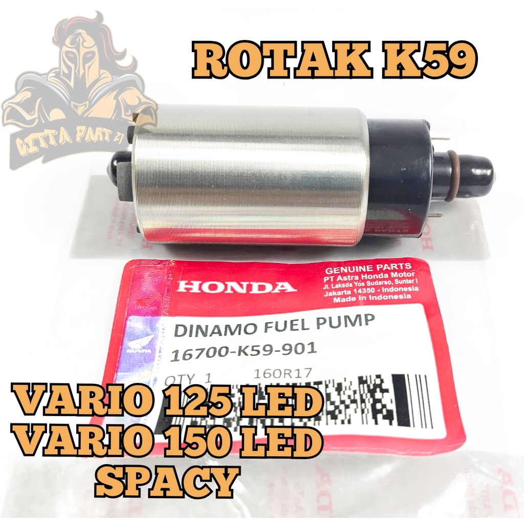 ROTAK DINAMO FUEL PUMP INJEKSI HONDA AHM K59 KUALITAS ASLI ORIGINAL HONDA AHM PRISISI PEMOMPAHAN JADI LANCAR TARIKAN JADI LEBIH ENTENG BERFUNGSI DENGAN BAIK AWET DAN DIJAMIN MANTAP VARIO 125 LED VARIO 150 LED SPACY