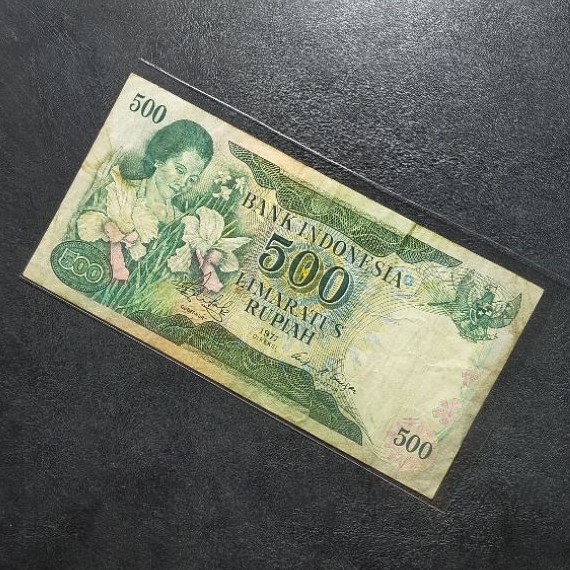 UANG KERTAS KUNO, SERI X Rp500 MELATI IBU KONDE TAHUN 1977