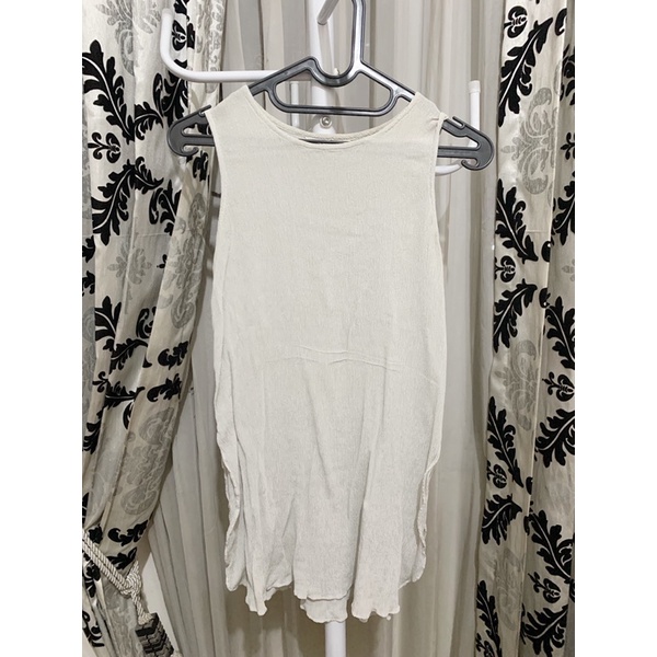 Voir Blouse Grey Crinkle Tank Top / Tunik / Long Inner
