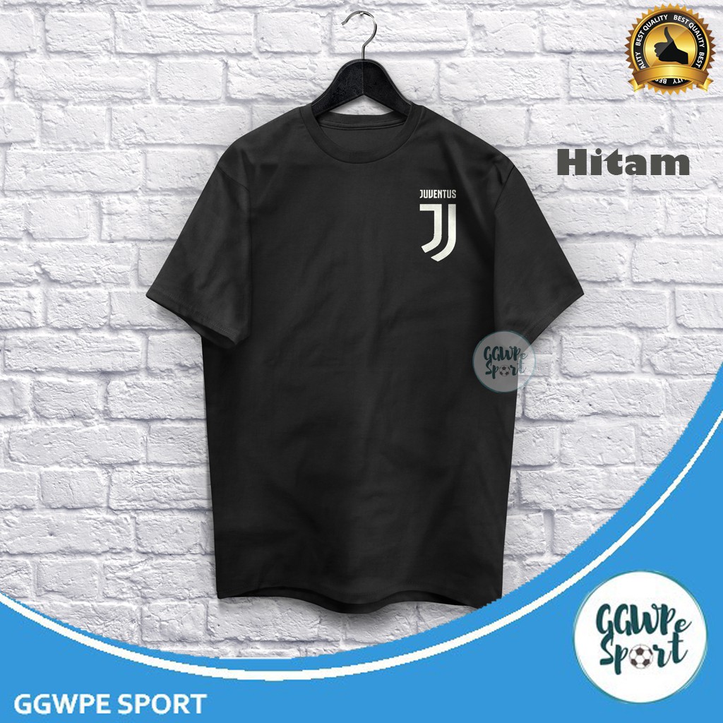 Kaos Distro Premium Juventus Logo Kecil Baju Distro Bola Cowok Katun Combed 30S Kualitas Terbaik