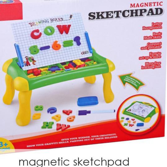 

Mainan Anak Papan Tulis Magnet Magnetic Sketchpad Board 2 in 1 Edukasi Laris