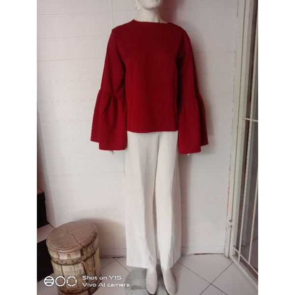 baju pesta, baju butik, baju kerja, baju formal, bluess merah baju butik