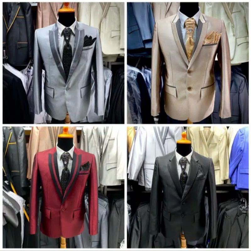 JUMBO/XXL,XXXL Jas Formal semi WOOL Blazer Kantor Pria Jas Wedding Jas Pengantin Setelan Jas Nikah