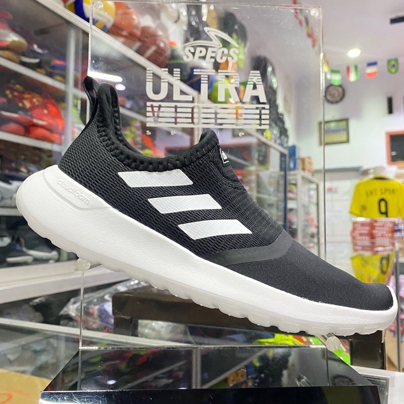 SEPATU ADIDAS LITE RACER SLIP-ON RUNNING CORE BLACK / FTWR WHITE