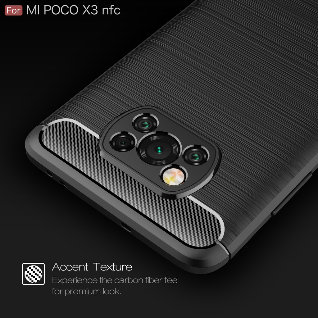 Casing Softcase Xiaomi Poco X3 NFC / Poco X3 Pro IPAKY Carbon Fiber Matte Softcase