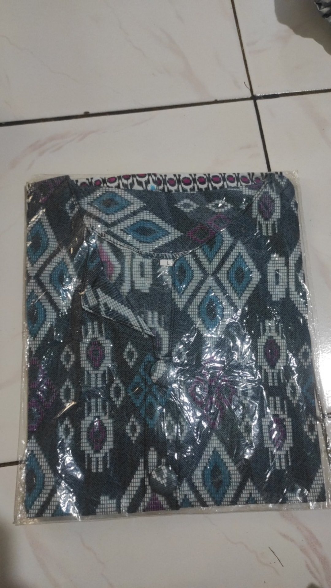 [cod] Tey-17 Batik Wanita Asj Sa Hrb026 Kenongo Kemeja Tosca Pendek
