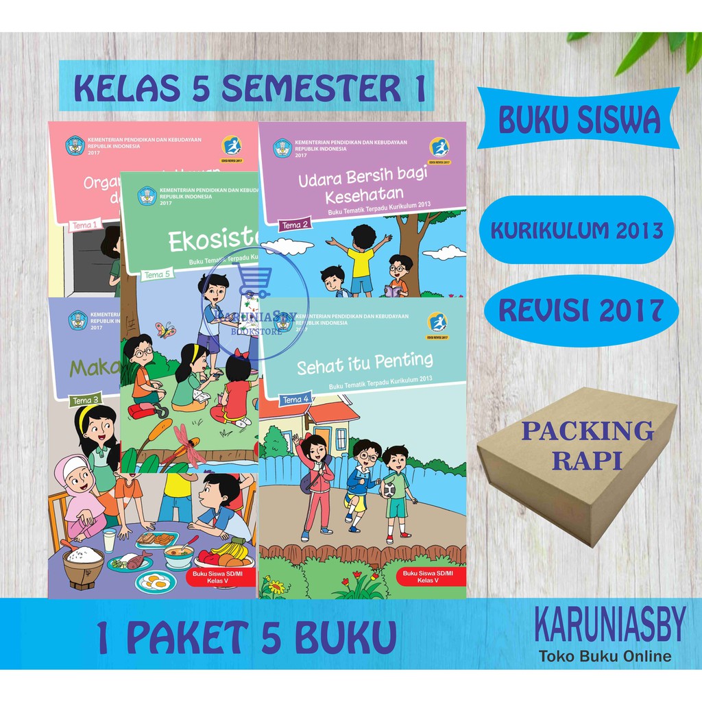Paket Buku SD Tematik - Kelas 5 Tema 12345 - Kurikulum 2013 - Edisi Revisi 2017