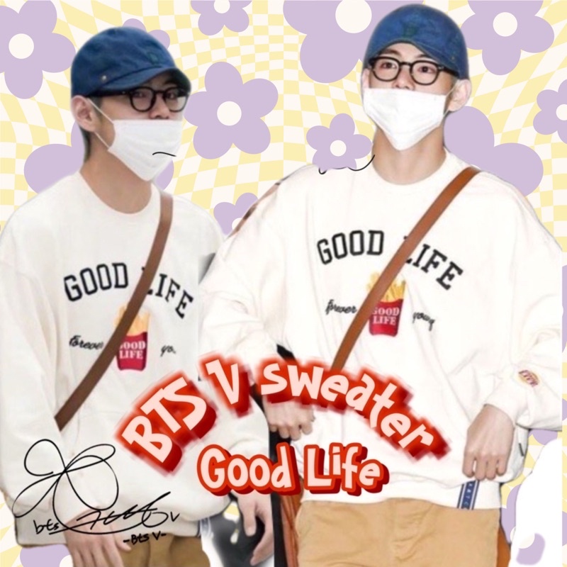Sweatshirt BTS V Kim Tae Hyung Good Life Romantic Crown