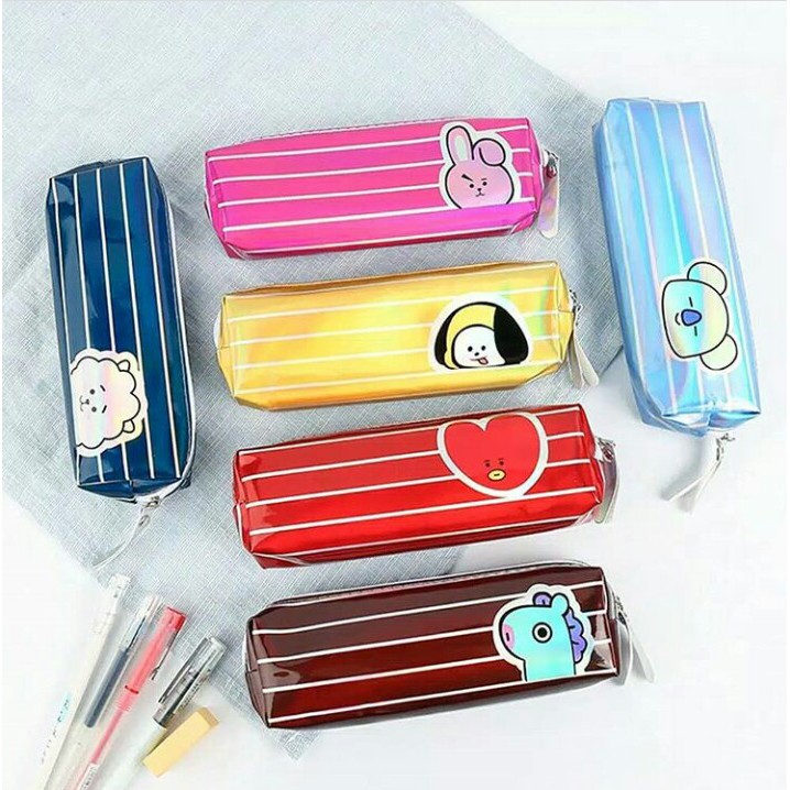 PENCIL CASE TEMPAT PENSIL BT21 PULPEN HOLOGRAM Shopee 