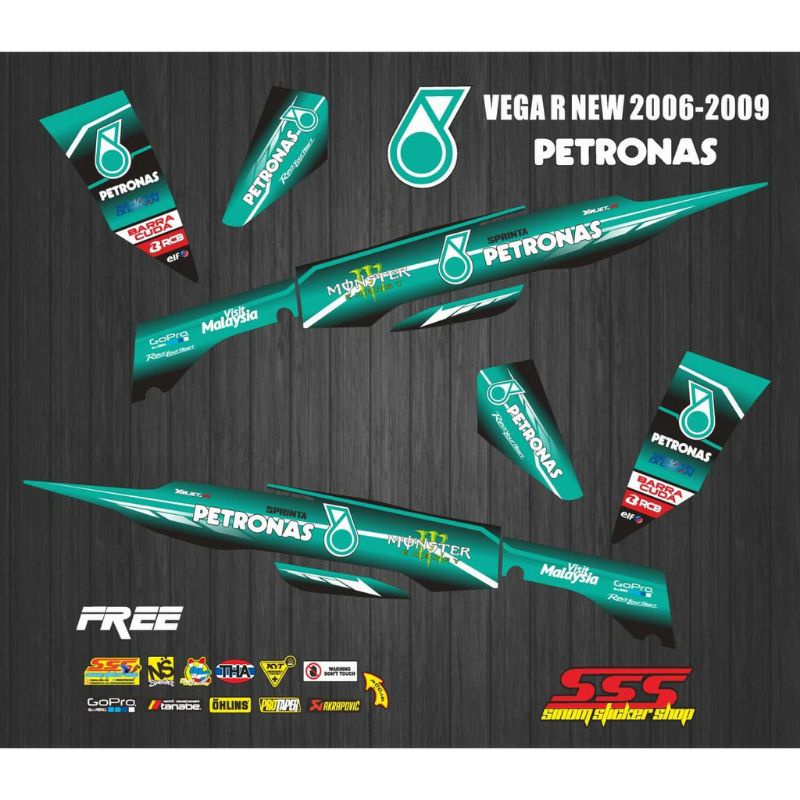 Stiker Striping Variasi Vega R New Petronas