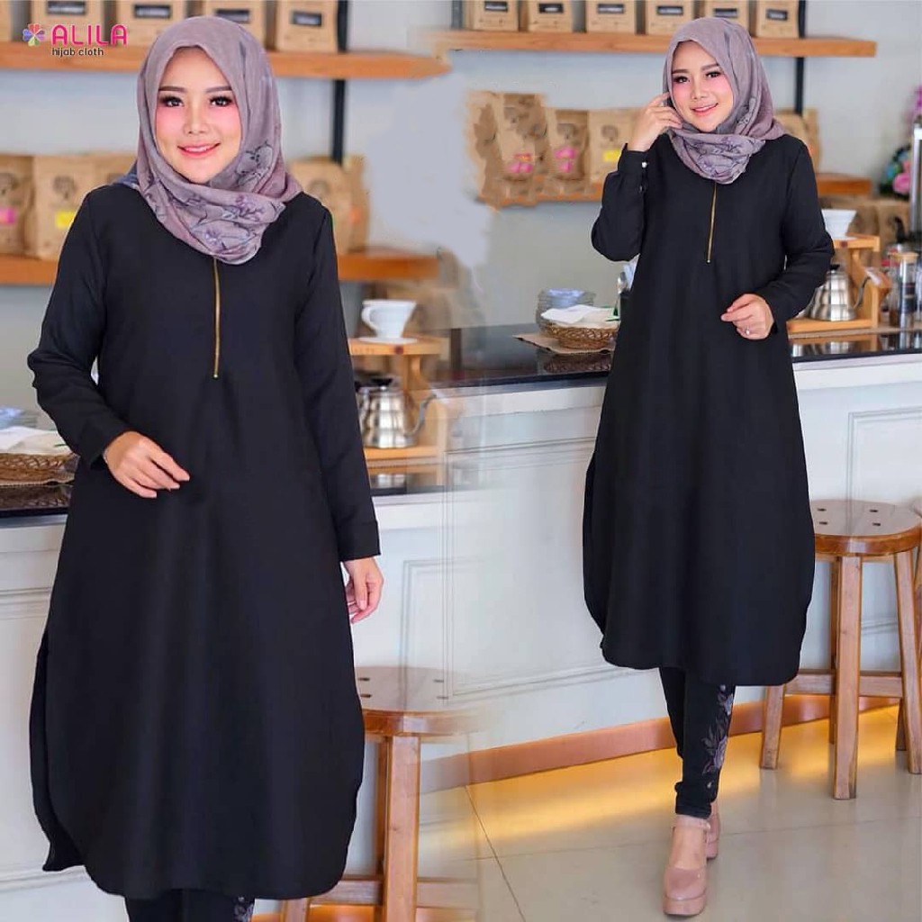 PIXIE TUNIK Bahan MOSSCRAPE BUSUI Atasan Tunik Wanita Terbaru 2020 Kekinian Tunic Wanita Jumbo Murah