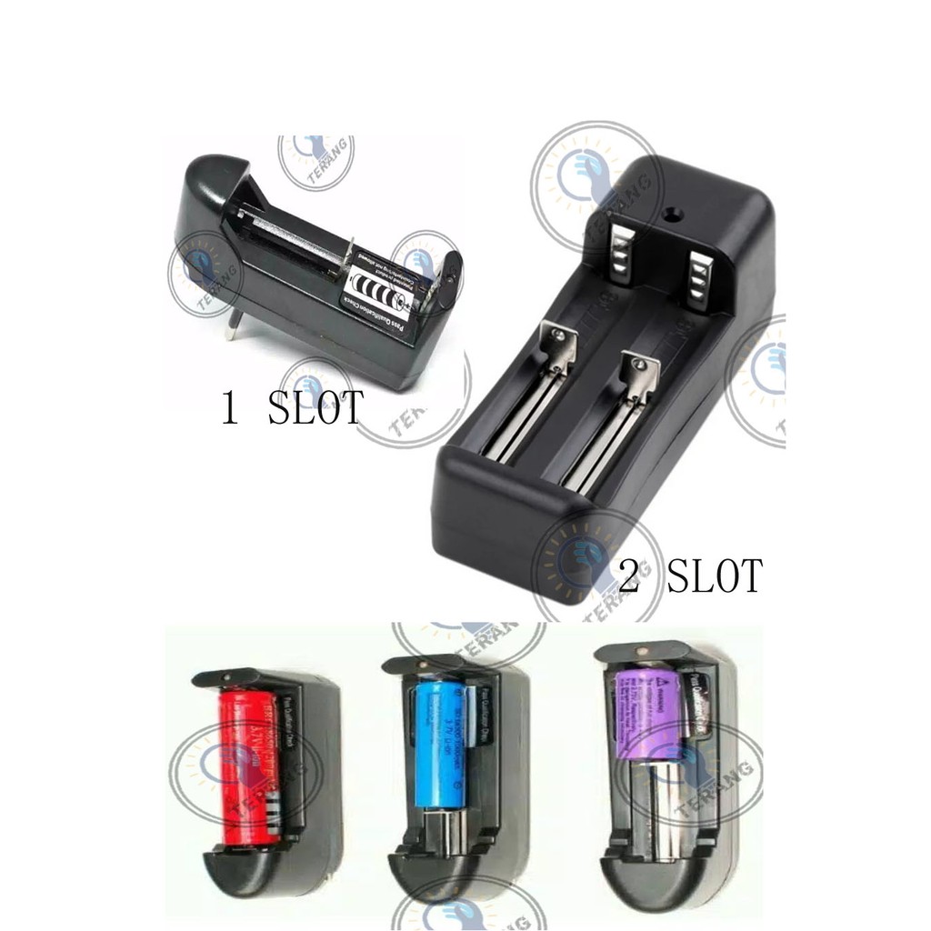 Charger Baterai  Universal 1slot dan 2 slot Cas Semua Jenis  