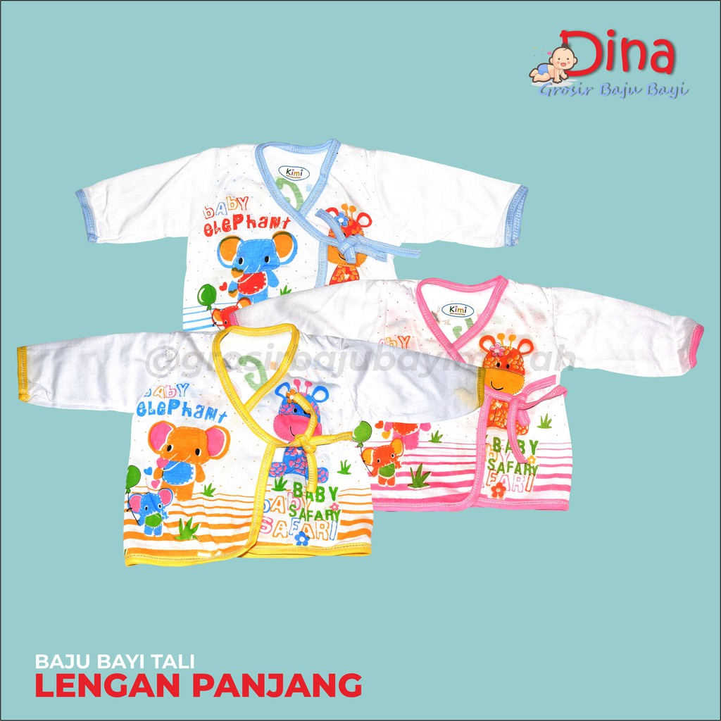 3 PCS baju bayi atasan TALI PANJANG  bayi baru lahir