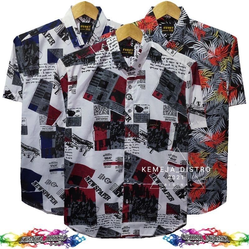 KEMEJA MOTIF PRIA KEMEJA SURFING KEREN TERKINI|HEM PRIA