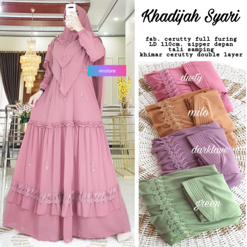 khadijah syar'i syari by vin store vinstore