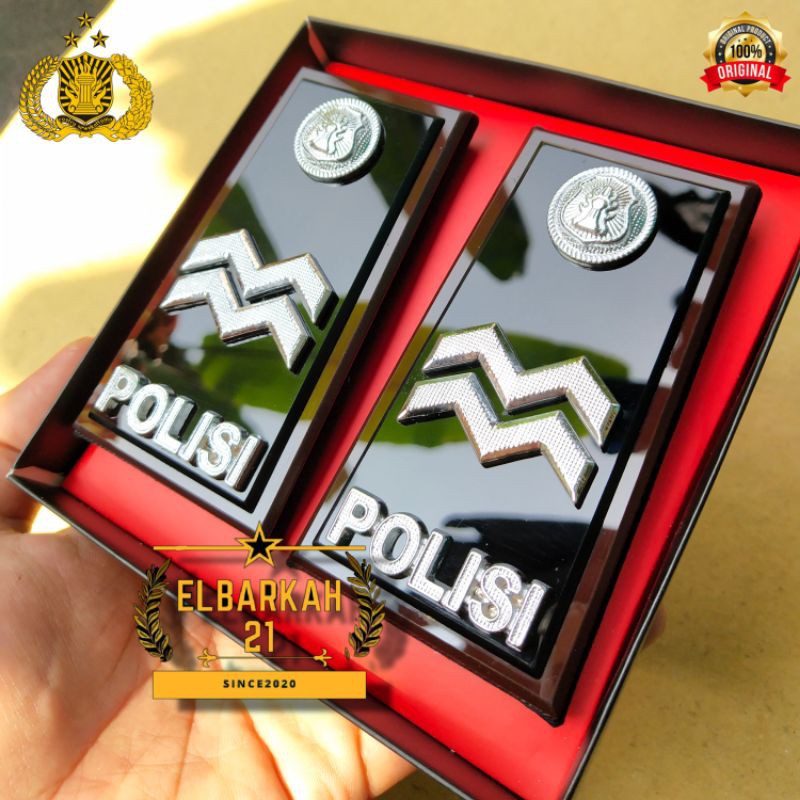 PANGKAT AIPTU FUL AKRILIK LIS COKLAT / PANGKAT BINTARA EXKLUSIVE