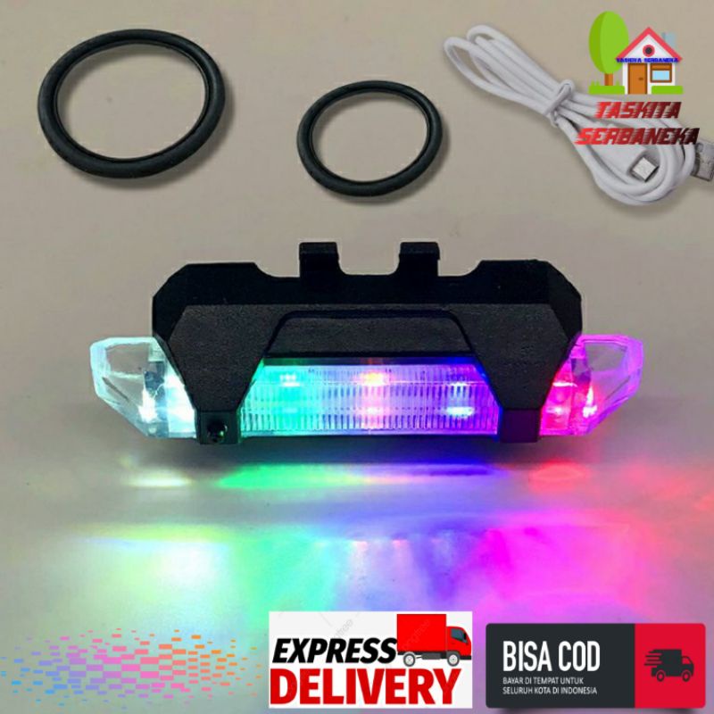 Lampu sepeda Led warna warni - lampu sepeda warna pelangi