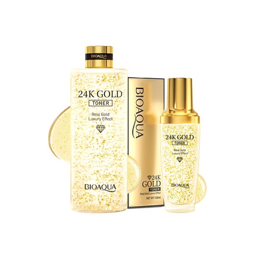 ★ BB ★ BIOAQUA 24k Gold Skincare Essence Toner Wajah Hydrating Toner Glowing 100ml / 300ml