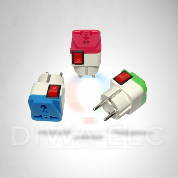 Over steker kaki 3 / Adaptor charger + saklar (on/on/off