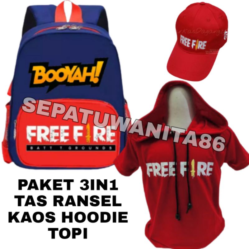 Baju anak led hoodie karakter gratis tas ransel  topi bordir