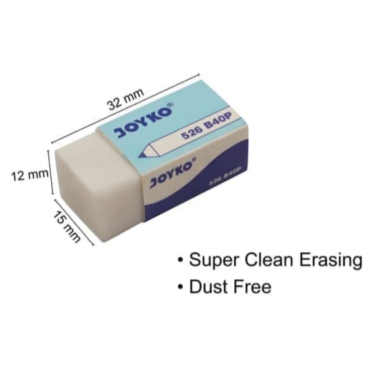 

Penghapus / Stip / Eraser Joyko Putih Kecil B40 / 526-B40P