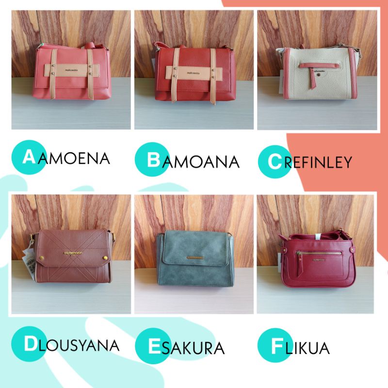 TAS AMOENA AMOANA REFINLEY LOUSYANA SAKURA GREEN LIKUA SOPHIE MARTIN PARIS BY JEAWENN