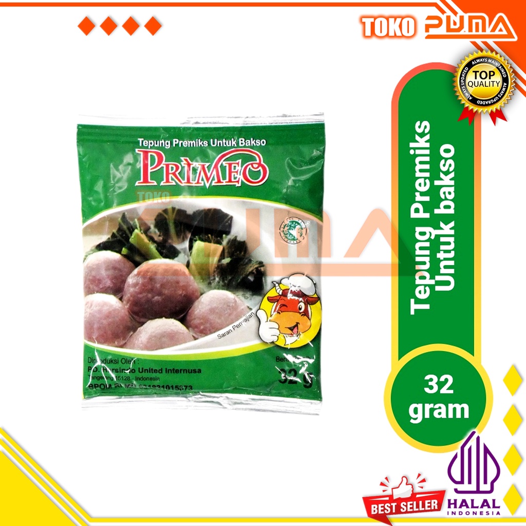 Jual Tepung Bakso Tepung Pengenyal Bakso Primeo 32 Gr Indonesia