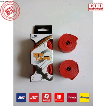 2pcs rim Rim Tape lapisan velg sepeda 26 inc merah