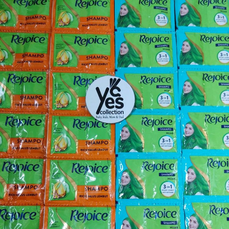 Rejoice sampo Renceng 12 Pcs sachet Shampo rencengan rejoise hijab anti ketombe rich halus lembut