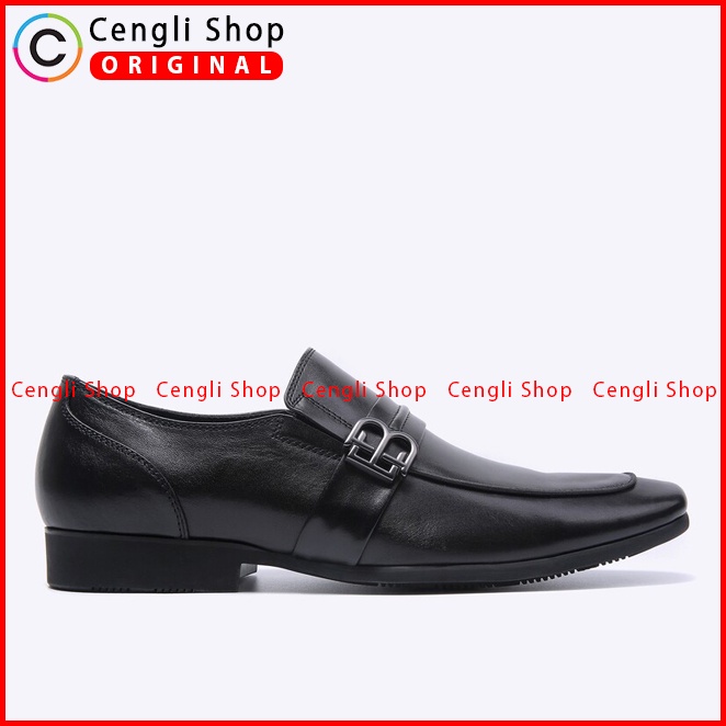 SEPATU FORMAL EVERBEST PRIA ORIGINAL PANTOFEL KULIT ASLI HITAM EM61