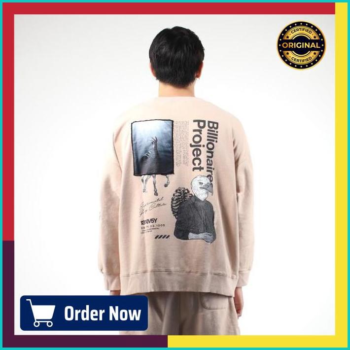 BILLIONAIRES PROJECT OUTER - MAKE MONEY SWEATSHIRT BEIGE - L, Beige