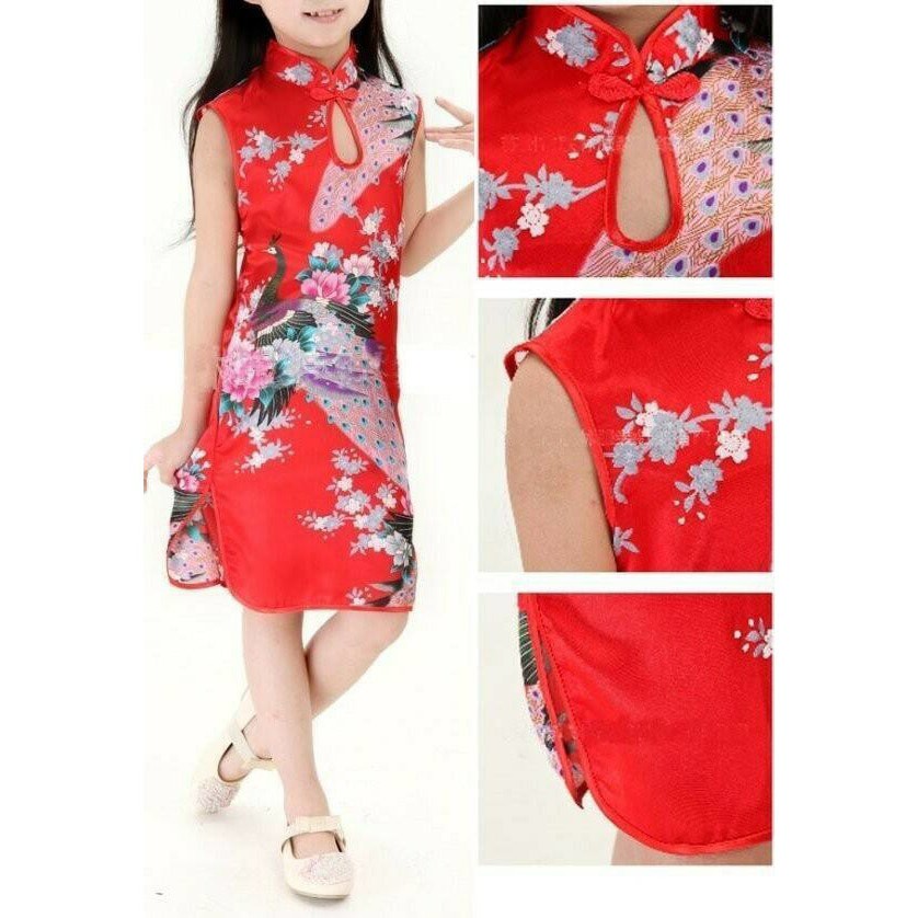 JUAL Baju imlek anak perempuan Qipao cheongsam 1-8 tahun TERMURAH