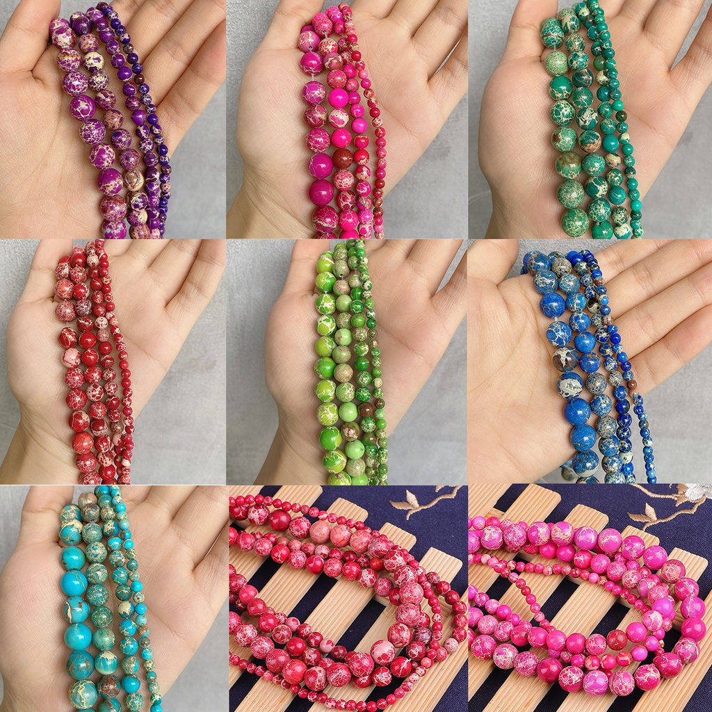 37 pcs 10mm Putaran Beads Longgar Beads Untuk DIY Perhiasan Membuat Temuan Kalung Gelang Anting Temuan