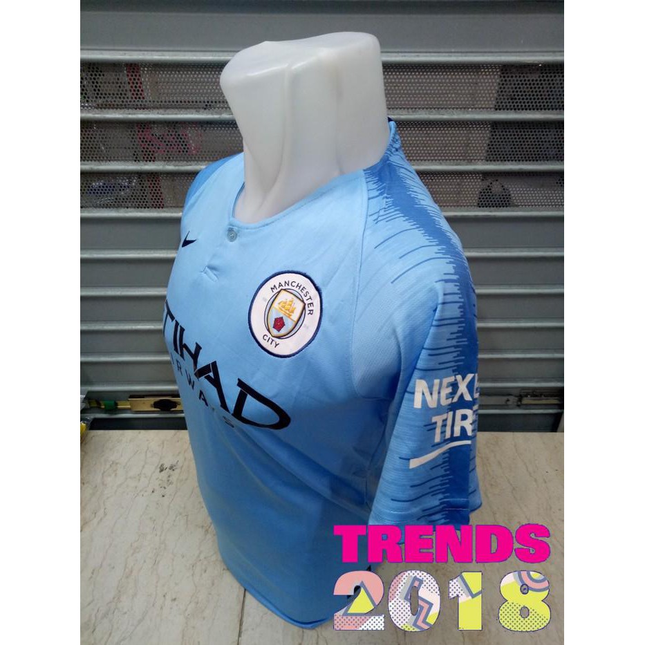 JERSEY BOLA MANCHESTER CITY HOME OFFICIAL 2018/2019 GRADE ORI