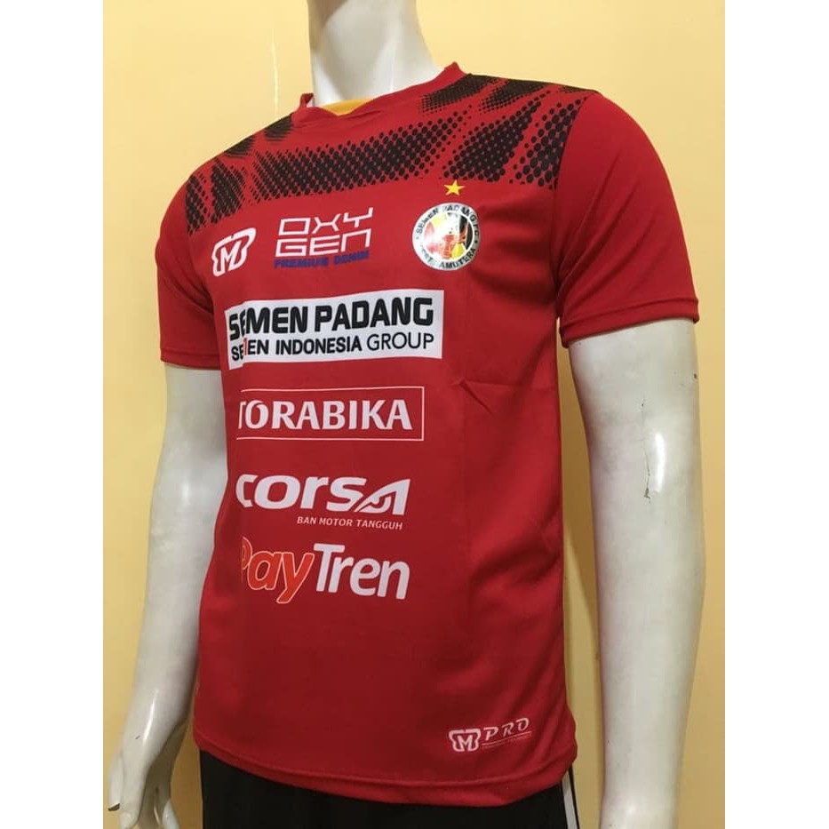 PAKAIAN OLAHRAGA BAJU BOLA   JERSEY SEMEN PADANG HOME GOJEK LIGA 2 2018 GRADE ORI