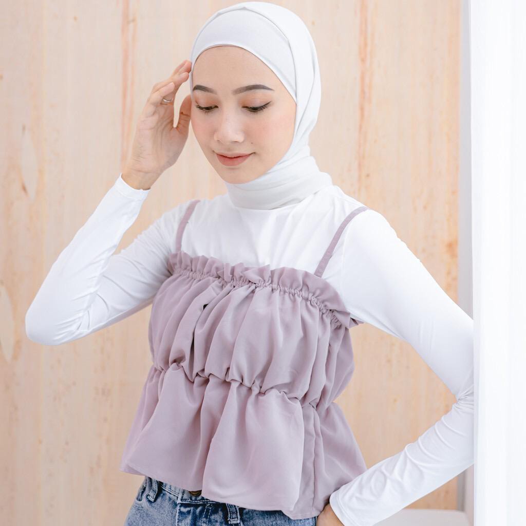 1KG MUAT 8PCS | FIERA OUTWEAR TANKTOP BASIC KERUT RUFFLE HITS OOTD SELEBGRAM FASHION GROSIR MURAH