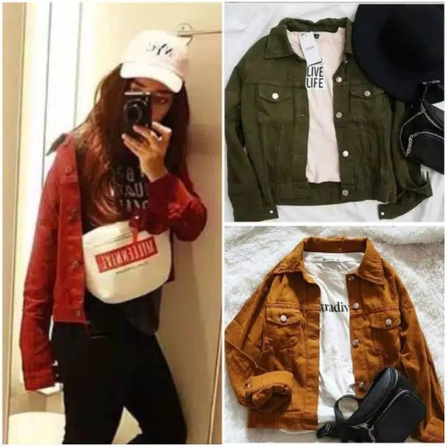 JAKET BASIC JEANS / JEANS ORIGINAL /JEANS TEBAL / JAKET LEVIS /JAKET WANITA